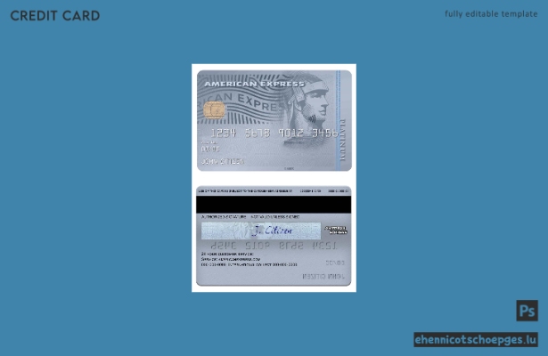 USA Bank of the West Bank American Express Platinum Card – Beispielvorschau
